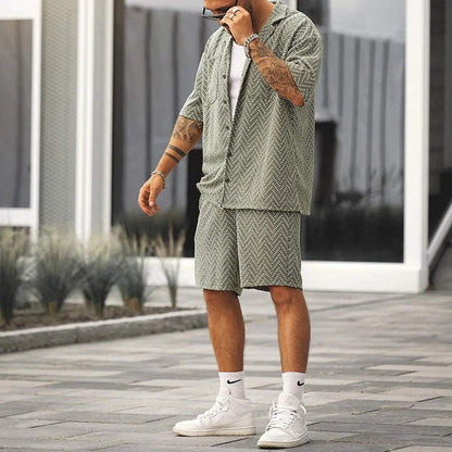 Arnaldo – Set Camicia Fantasia E Pantaloncini Casual Per L’Estate