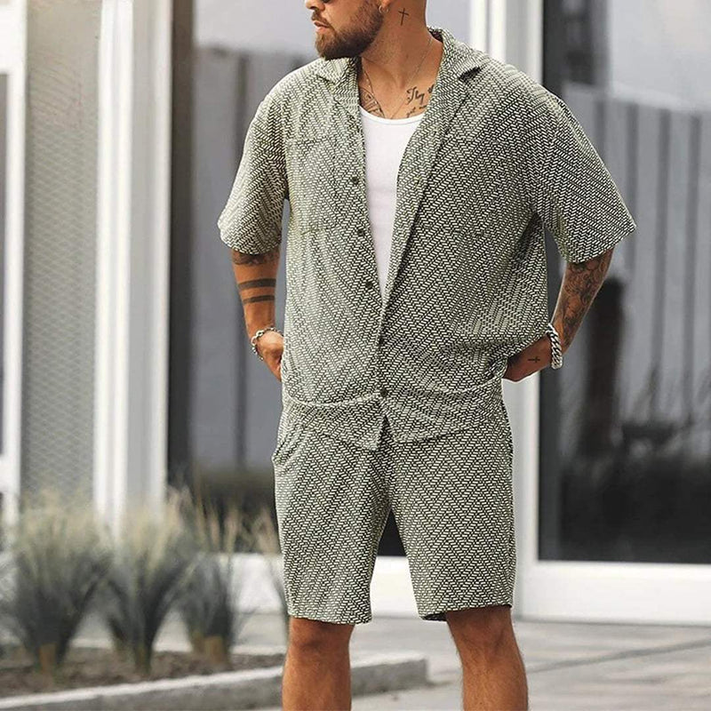 Arnaldo – Set Camicia Fantasia E Pantaloncini Casual Per L’Estate