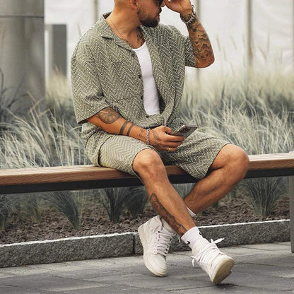 Arnaldo – Set Camicia Fantasia E Pantaloncini Casual Per L’Estate