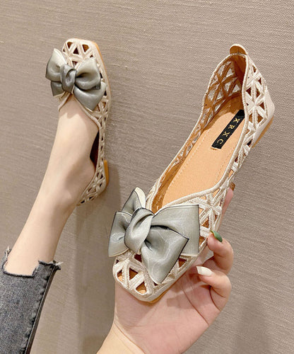 Serena - Flats Albicocca Fiocco Traforato Donna