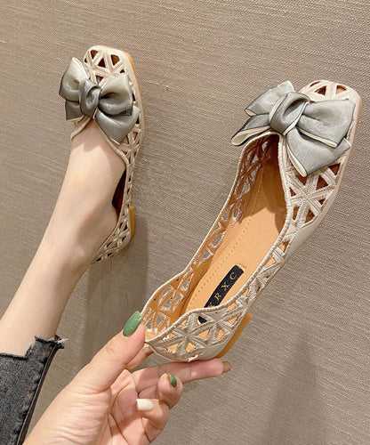 Serena - Flats Albicocca Fiocco Traforato Donna