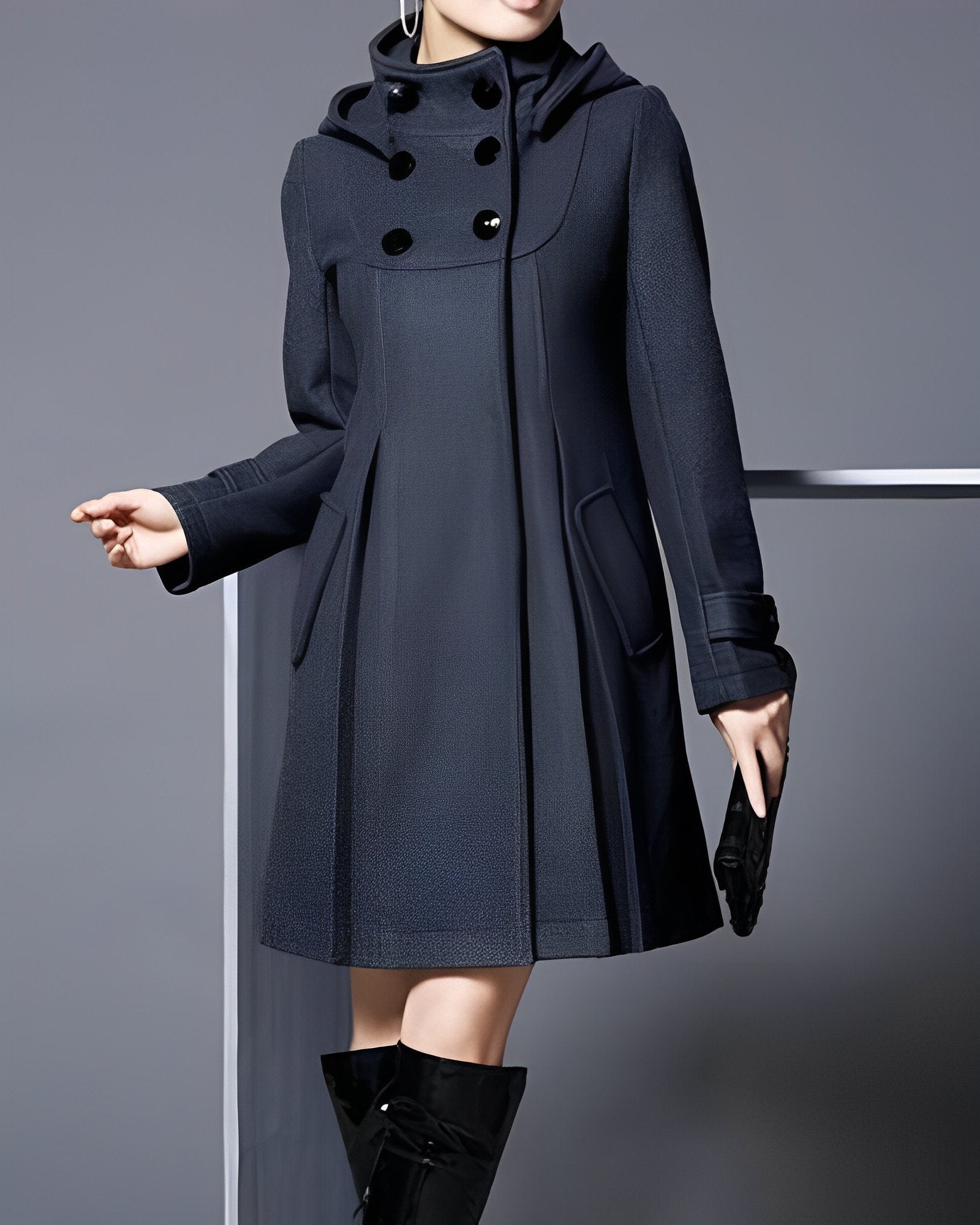 Assunta - Giacca donna elegante con tasche laterali Nero