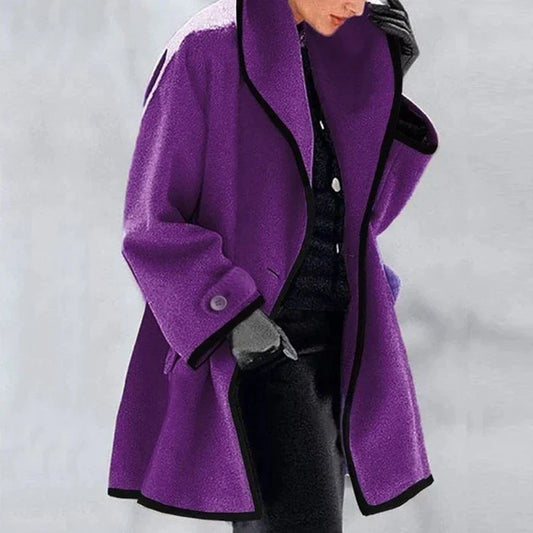 Aurora - Cappotto elegante in lana da donna Viola