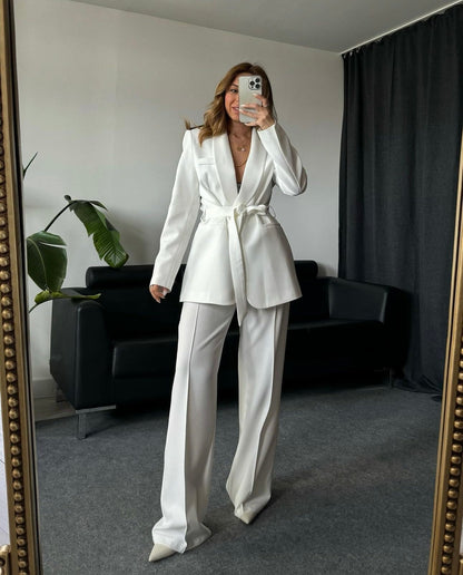 Aurora - Tailleur LARA elegante in cotone rasato Arancio