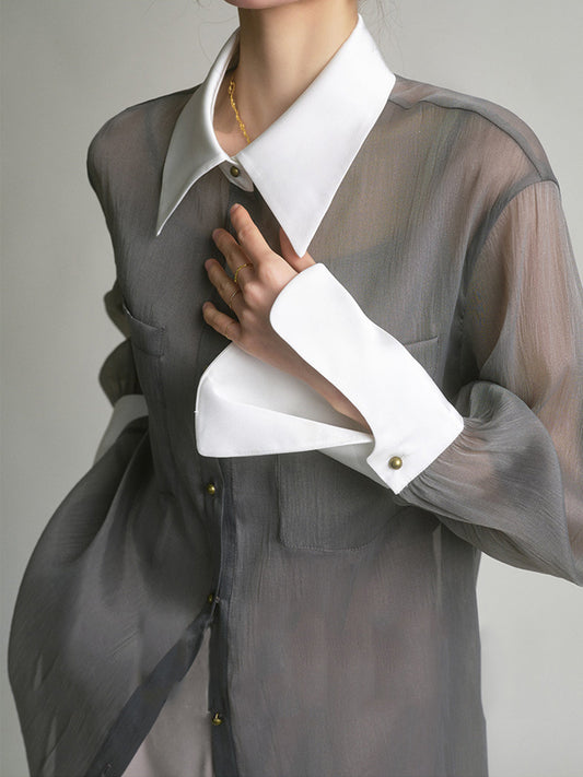 Gina - Camicia Donna Elegante con Top Coordinato