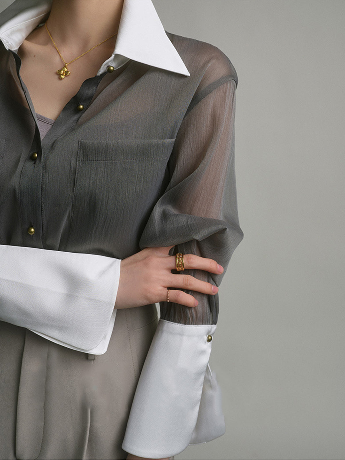 Gina - Camicia Donna Elegante con Top Coordinato