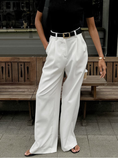 Gemma - Pantaloni Donna Gamba Larga Eleganti