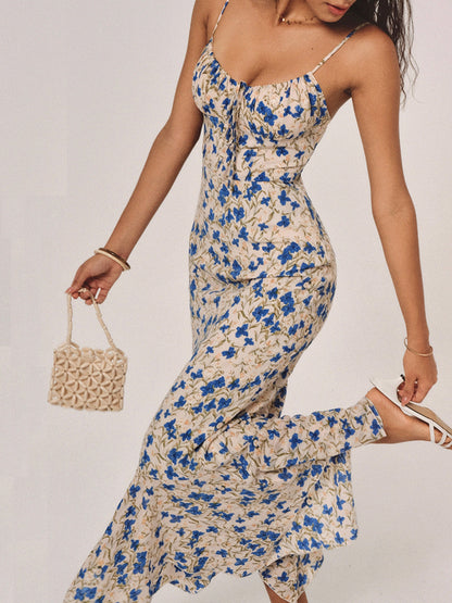 Filomena - Abito Lungo Floreale Donna Elegante
