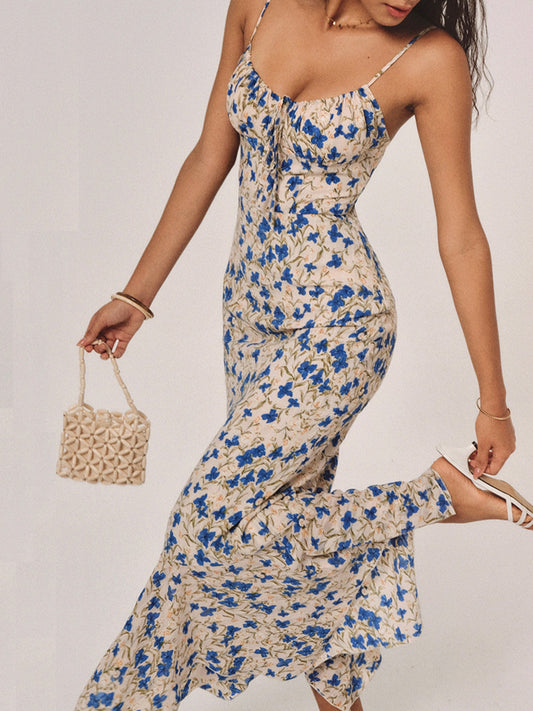 Filomena - Abito Lungo Floreale Donna Elegante