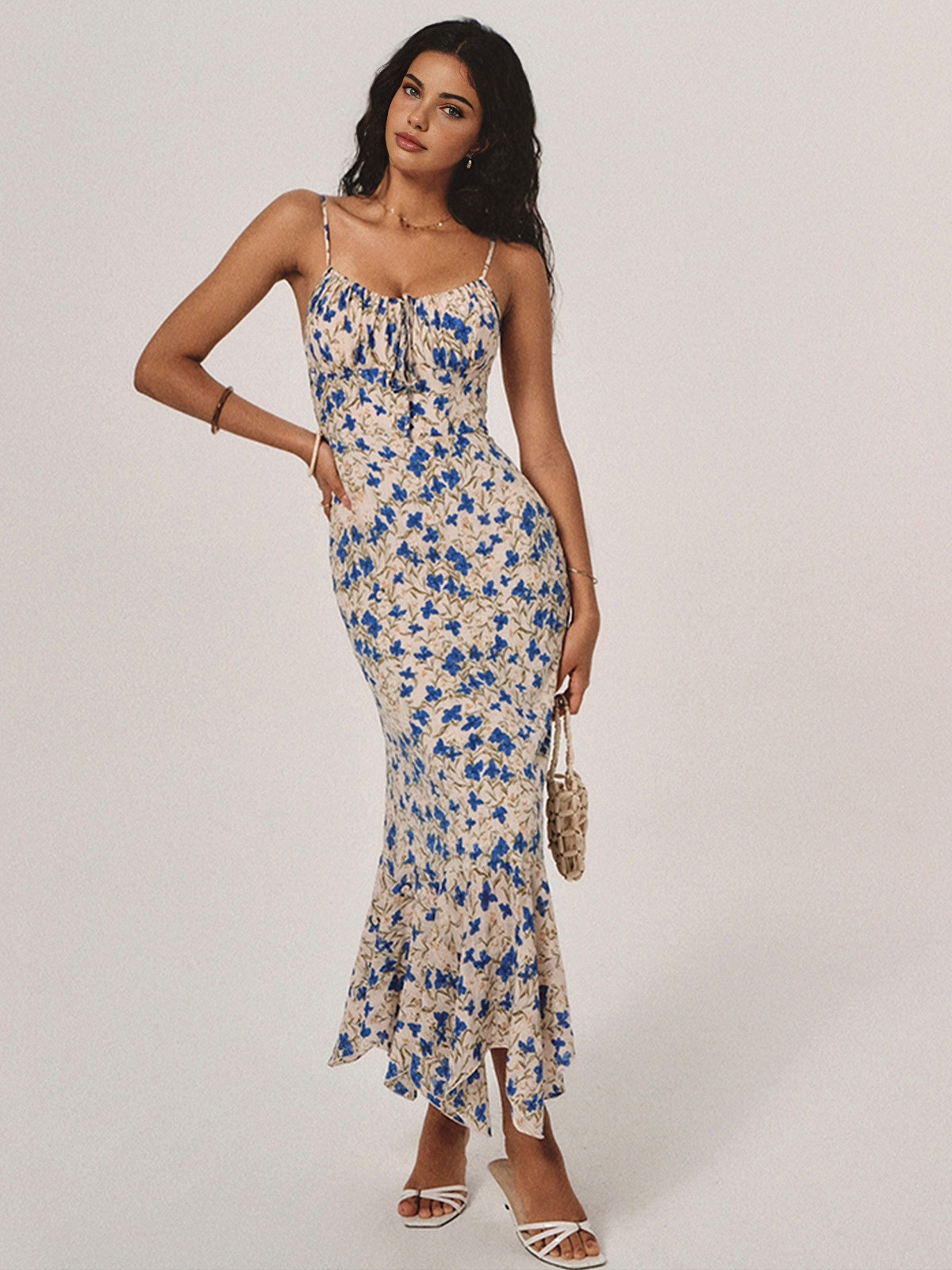 Filomena - Abito Lungo Floreale Donna Elegante