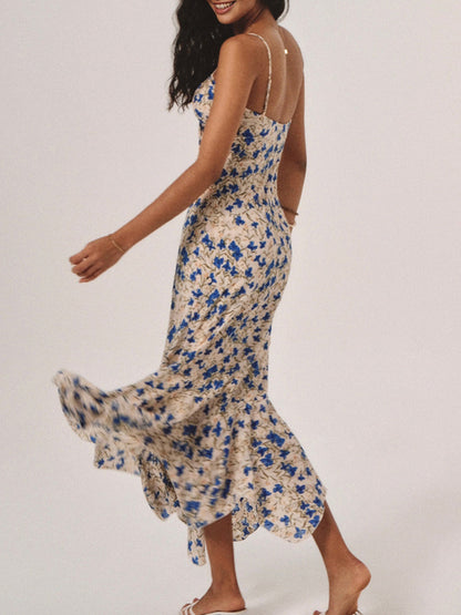 Filomena - Abito Lungo Floreale Donna Elegante