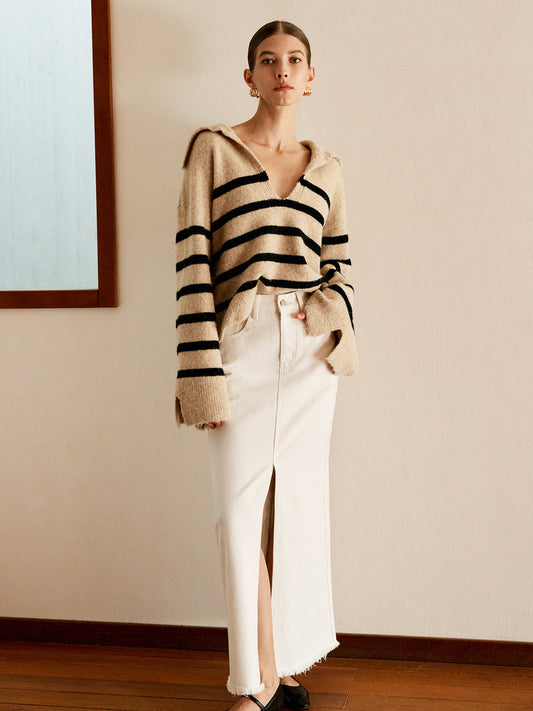 Giada - Maglione Oversize a Righe Casual