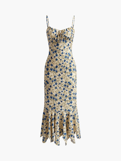 Filomena - Abito Lungo Floreale Donna Elegante