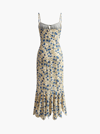 Filomena - Abito Lungo Floreale Donna Elegante
