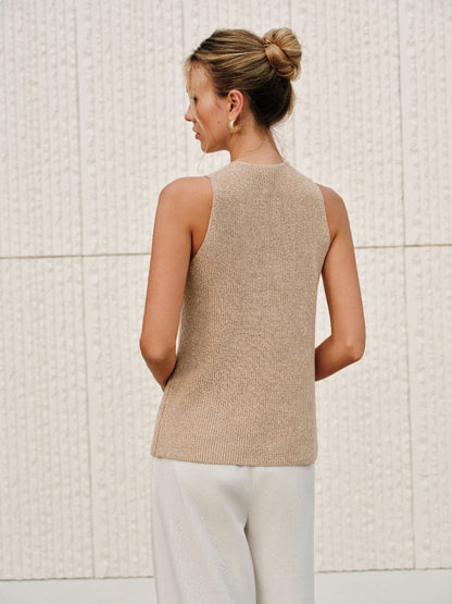 Tea – Canotta Halter Collo Incrociato Estiva Versatile