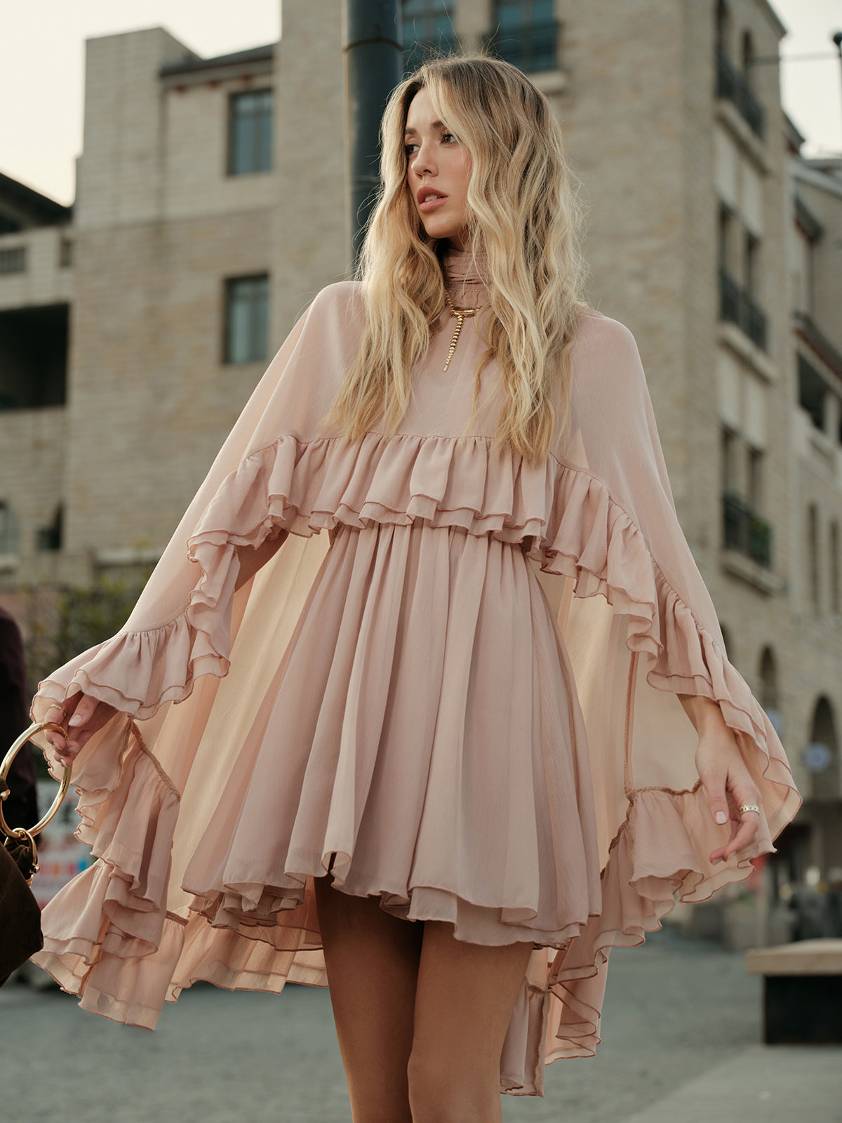 Fabiana - Abito Donna Elegante Volant Raffinato