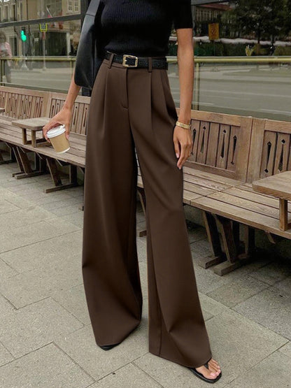 Gemma - Pantaloni Donna Gamba Larga Eleganti