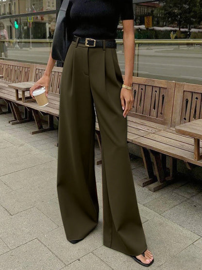 Gemma - Pantaloni Donna Gamba Larga Eleganti