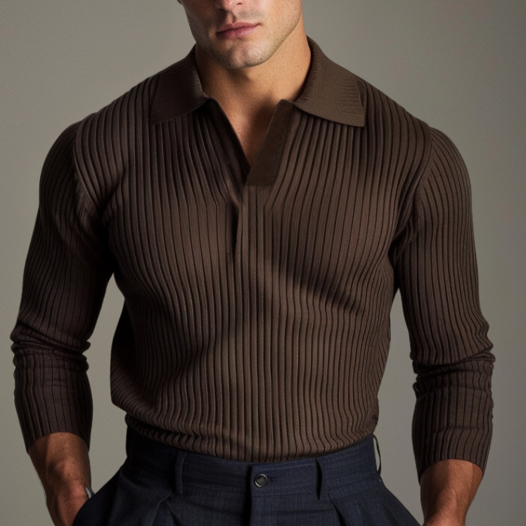 Gerardo – Maglia A Maniche Lunghe Con Scollo Aperto Autunnale
