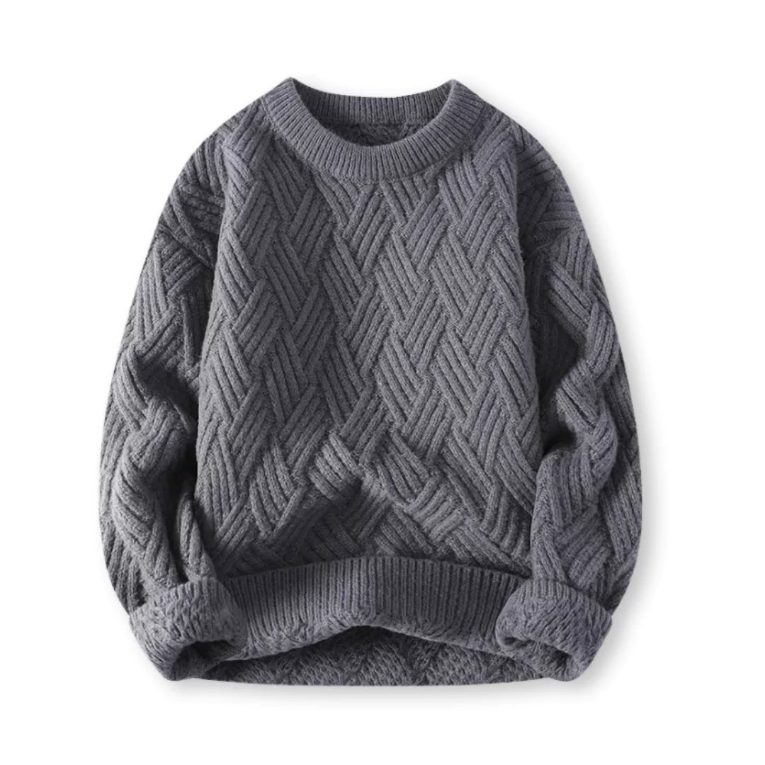 Jonas – Maglione Uomo Girocollo Texturizzato Casual