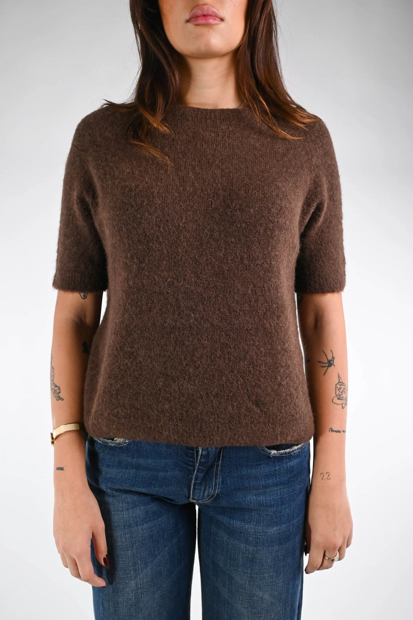 Paolita - Maglia Baby Alpaca Manica Corta Elegante