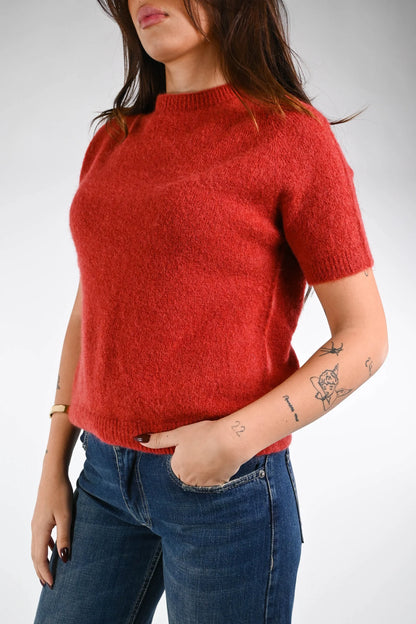 Paolita - Maglia Baby Alpaca Manica Corta Elegante