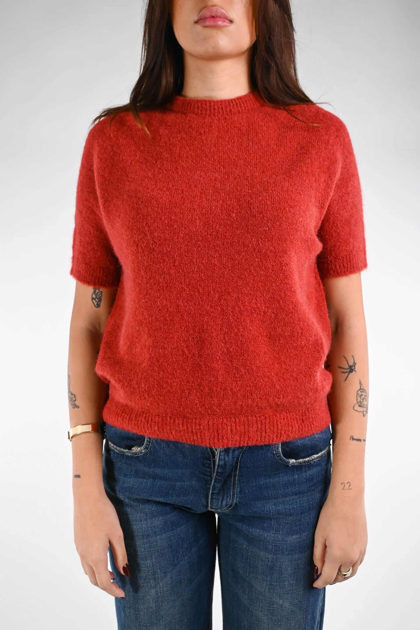 Paolita - Maglia Baby Alpaca Manica Corta Elegante