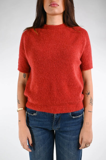 Paolita - Maglia Baby Alpaca Manica Corta Elegante