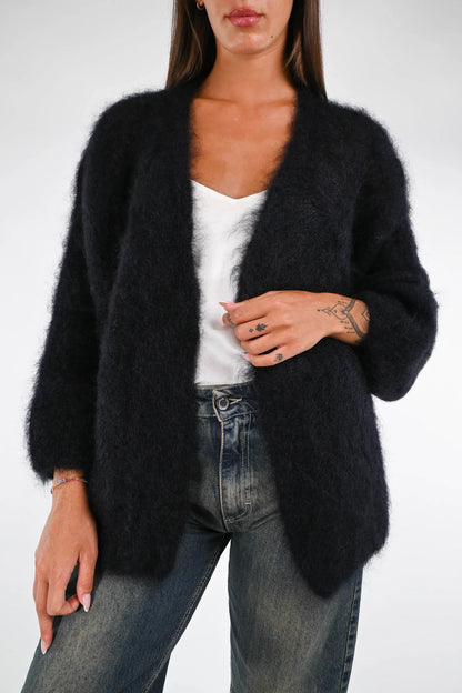Prisca - Cardigan Over Kid Mohair Donna Morbido