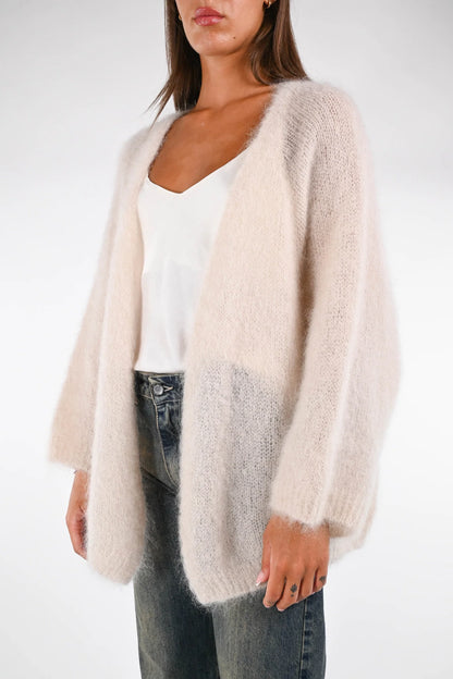 Prisca - Cardigan Over Kid Mohair Donna Morbido