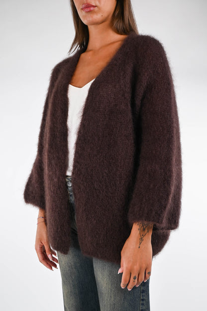 Prisca - Cardigan Over Kid Mohair Donna Morbido