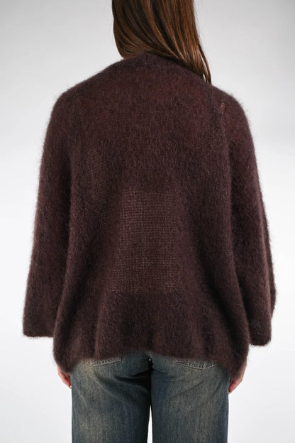 Prisca - Cardigan Over Kid Mohair Donna Morbido