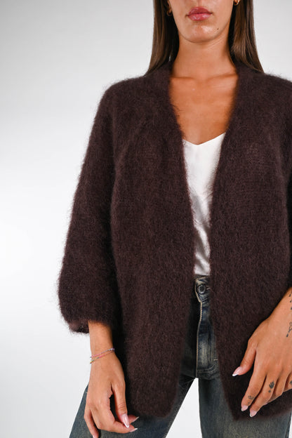 Prisca - Cardigan Over Kid Mohair Donna Morbido