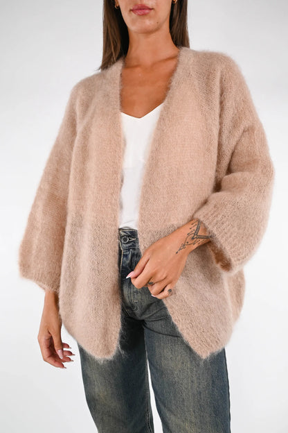 Prisca - Cardigan Over Kid Mohair Donna Morbido