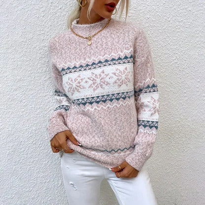 Bardella – Maglia a Collo Alto Donna Elegante Rosa