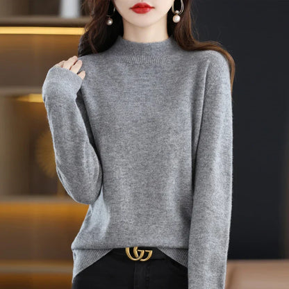 Belinda – Maglione Donna in Lana e Cashmere Elegante Grigio scuro