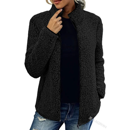 Bellina – Giacca Donna Invernale Calda in Pile Nero