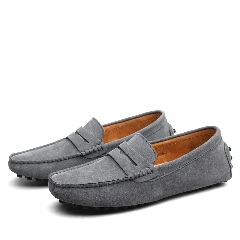 Berenice - Mocassini in camoscio italiano Grigio