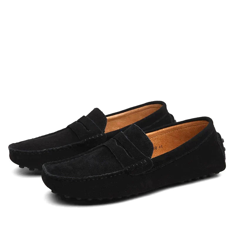 Berenice - Mocassini in camoscio italiano Nero