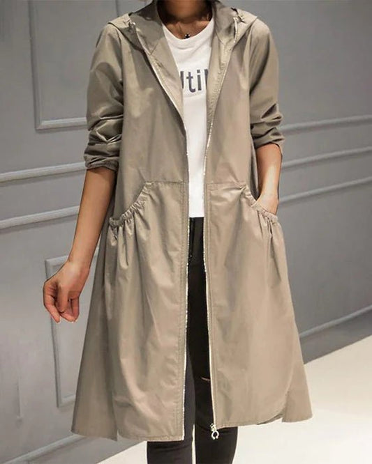 Bibiana - Trench classico dall'eleganza autunnale senza tempo Cachi