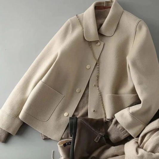 Bina – Giacca Donna Beige Elegante e Calda Invernale Beige