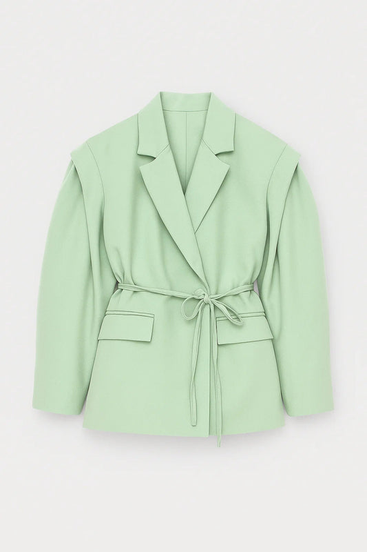 Paola – Blazer Con Cintura E Spalle Strutturate