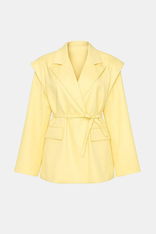 Erika - Blazer con Spalle Strutturate e Cintura Moda