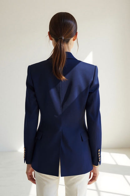 Elettra - Blazer Doppiopetto con Bottoni Dorati Elegante