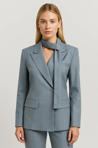 Eva - Blazer Elegante da Donna con Sciarpa Integrata