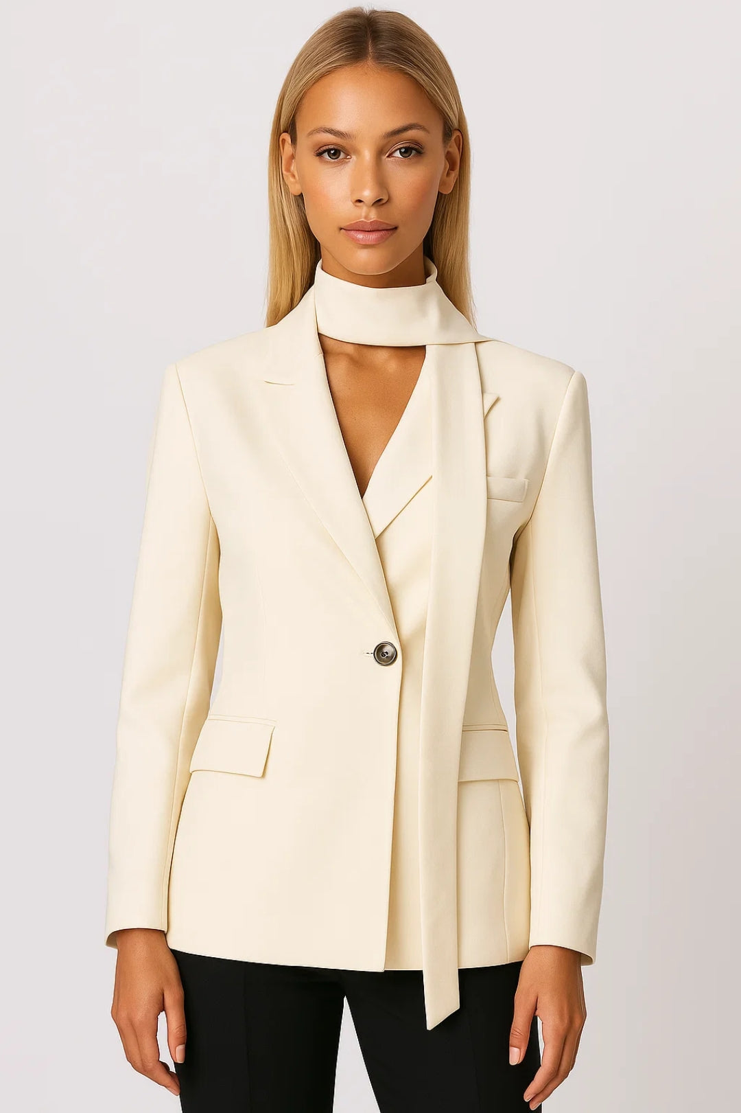 Patrizia – Blazer Elegante Con Sciarpa Integrata