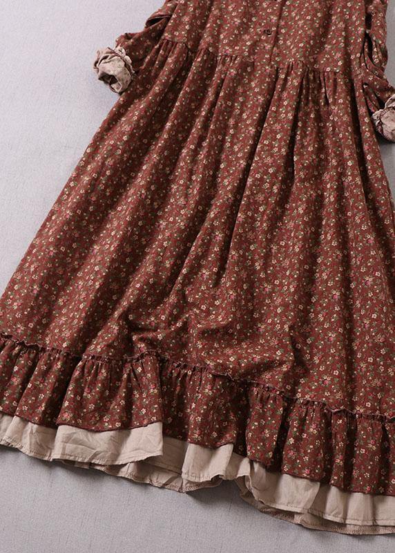 Sofia - Abito Lungo Boho Grigio Rouches Elegante
