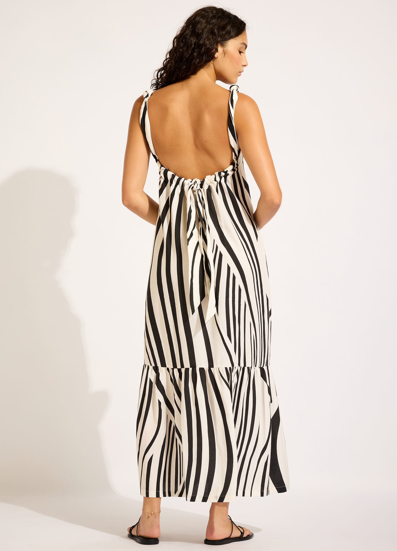 Bronia - Abito lungo 'Coastline' con laccetti sul retro 3