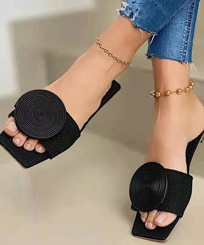 Matinia – Sandali Slide Donna Marrone in Ecopelle con Paillettes Boutique