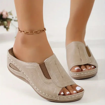 Brunella - Sandali ortopedici confortevoli Beige